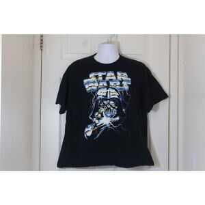 Star Wars Darth Vader Lightning Graphic Tee Men’s XL Black Mad Engine